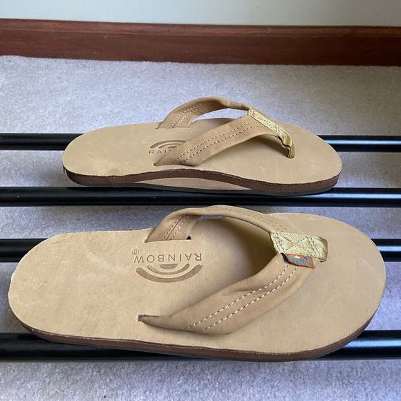 RAINBOW Men Premium Leather Single Layer Sandals - NEW NWOB NWOT - Picture 6 of 8